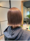 ミニボブ×ミルクティーベージュ(ブリーチ有り)