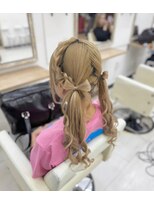 プティクローシェ バイ クオーレ(petite cloche by CUORE)&nbsp;リボンツインテール