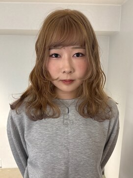 オルカ(orca) 【yurino】姫カット、顔周りレイヤー/ベージュ×ラベンダー◎