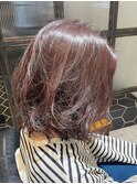 少し長めのボブでデジタルパーマ
