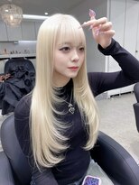 ペレ 渋谷(PELE) 着物ヘア/ダークアッシュ/ミディアムレイヤーカット/渋谷