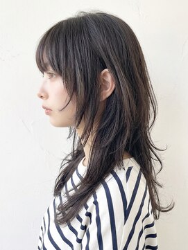 カバーヘア ブリス 大宮西口(COVER HAIR bliss) ウルフレイヤー/ブリーチなしカラー/ダークアッシュ透明感p大宮