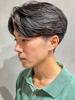 ニコ トウキョウ ヨコハマ(nico) メンズセンターパートウルフセンターパートニュアンスパーマ襟足