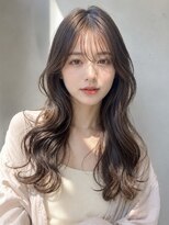 ノア 三宮店(NOA)&nbsp;【NOA】韓国風くびれロングレイヤー透明感グレージュ