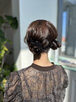 タブー 岐阜店(TABOO)&nbsp;ボブ×ツインアレンジ【ヘアアレンジ　結婚式ヘア】