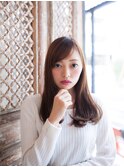 ストレートセミロング