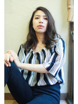 トヌコア ルア 下北沢店(TONUKOA RUA) 【tonukoaRua】セミウェットでまとめるグレージュウェーブ