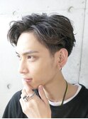 ワイルドアップバング くせ毛風パーマ ソフトツーブロック