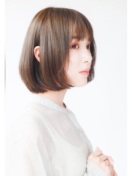 マッシュアンドマッシュアヴェダ ららぽーと福岡店(mash&mash AVEDA) 大人ショートボブ/オリーブグレージュ/白髪染め/白髪ぼかし