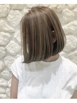 モアナバイヘッドライト 曽根店(Moana by HEADLIGHT) Moana#ハイライト#ボブ#ベージュ#大人可愛い