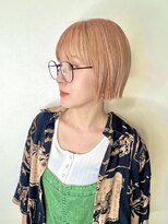 サンディーズ(Sandees)&nbsp;▼アプリコットベージュぱっつんボブ