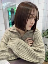 ロンドルーチェ 心斎橋(Lond luce)&nbsp;ダークアッシュ/ミディアムレイヤーカット［髪質改善/縮毛矯正］