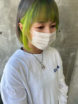 ガルボ ヘアー(garbo hair) #デザインカラー#フェイスカラー#10代#20代#
