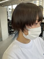 ジエクト カナウ(The Ect canow)&nbsp;ウルフインナーカラー/ライトブルー/顔周りレイヤー/インナー