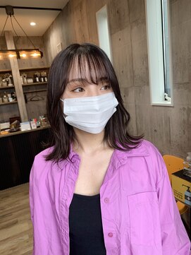 ハク(haku) [yuuki]ショートボブ切りっぱなしレイヤーブラウンカラー