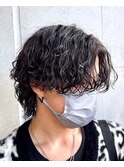 波巻きパーマ　ウルフ