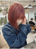 【Lomalia渋谷】ペールピンク/切りっぱなしボブ/美髪