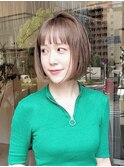 小顔補正立体カット×ナチュラル丸みボブ 10代20代30代40代50代