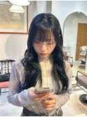 ブルーブラックダークグレー黒染め就活カラー韓国ヘアー髪質改善