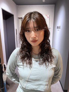 ノラ ギンザ(NORA GINZA) ドライパーマゆるめパーマウルフパーマミディアムパーマ銀座暗髪