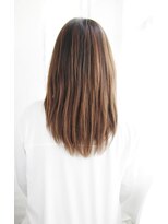 シュシュット(chouchoute) 夏美髪質改善アプリコットオレンジハイライトカラーくびれヘア49