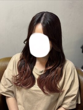 カミケン 方木田店(kamiken.) グラデーションカラー×コーラルピンク【カミケン方木田】