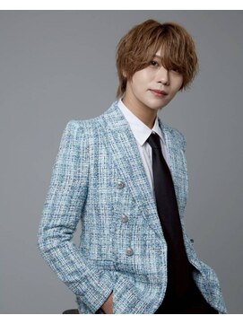 アクシー ヘアーアンドメイク(AXY HAIR&MAKE) メンズミディアムパーママッシュウルフカット波巻きスパイラル