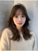 暗めカラー/韓国風巻き/レイヤーカット/マロンベージュ/銀座