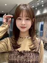 ファルベ(Farbe)&nbsp;黒髪/オリーブグレー/小顔に見せるヘア/ココアベージュ/レイヤー