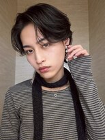 ソレイユトウキョウシブヤ(SOLEIL TOKYO shibuya)&nbsp;メンズミディアムマッシュウルフフェザーパーマセンターパート