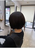首元すっきり丸みショートボブ【綱島/新綱島】