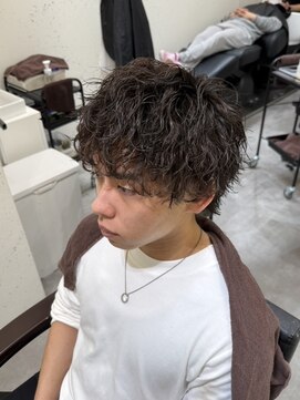 エース(ACES) メンズウルフ×ピンパーマ×無造作パーマ