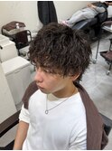メンズウルフ×ピンパーマ×無造作パーマ