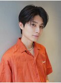 テーパーフェードニュアンスパーマ刈り上げセンターパートメンズ