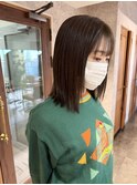 30代40代/切りっぱなし×オリーブブラウン