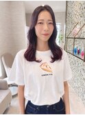 韓国ヘア×ベリー毛先カラー