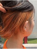 オレンジのインナーカラー