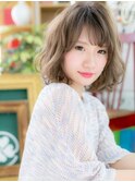 大人かわいいふわふわボブ前下がりボブh戸田公園20代30代40代!