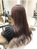 髪質がキレイに見えるピンクブラウンカラー