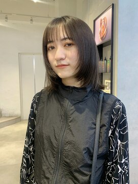 ゼスト パーク(ZEST PARK) オリーブグレージュ レイヤーカット 顔周りレイヤー 《宮坂紅》