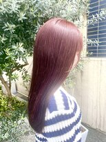 ココカラヘアー ニコ(cococara hair nico)&nbsp;カシスカラー/ワインレッド/顔まわりレイヤー/後れ毛/韓国風