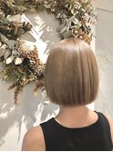 ▼40代ボブ 大人のダークミルクティーカラー