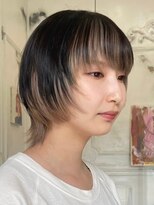 カムジーヘッドカミノウラ(COMEGHEAD KAMINOURA)&nbsp;切りっぱなしボブ透明感ショコラベージュ丸みショート韓国20代