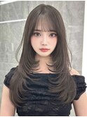 レイヤーカット 前髪 小顔