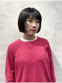 切りっぱなしボブ/顔まわりカット/20代