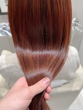ケーツー あべのキューズモ－ル店(K-two) 地毛風ストレート*美髪縮毛矯正*髪質改善*オレンジブラウン