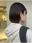 ボブ×ストレートパーマ