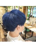 インディゴブルー×メンズショート
