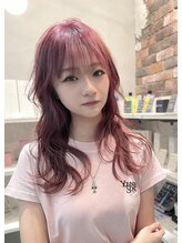 ビューティーマーケット アングゥ イオンモール名取(BEAUTY MARKET ungu)&nbsp;ピンクヘア/レイヤー/セミロング