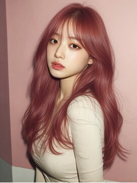 ピンクブラウンピンクベージュチェリーピンクワインレッド